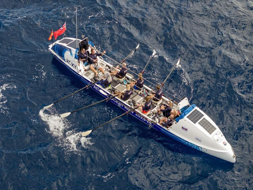 Clarissas Transatlantic Row - Photo of the crew in the boat.