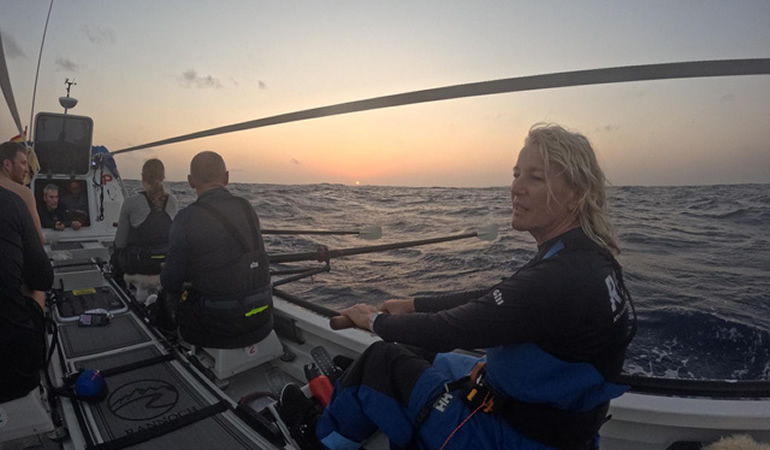 Clarissas Transatlantic Row - Photo of Clarissa and the crew.